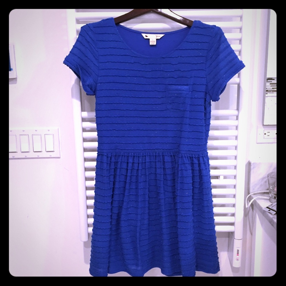 Anthropologie blue rainbow dress Fits Size Small